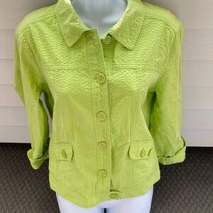 Christopher & Banks Jacket Top - Cotton - Size L